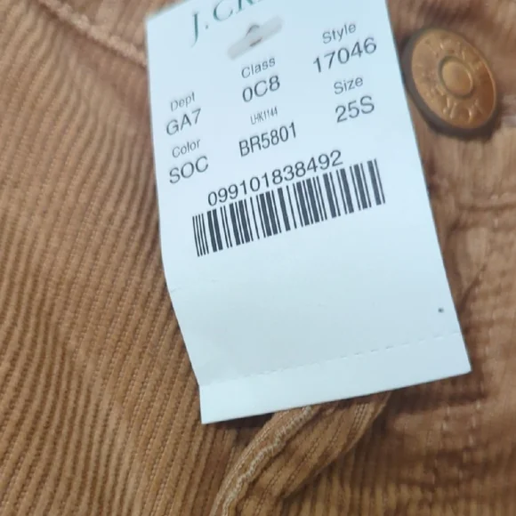 J. Crew Women's Skinny Leg Vintage Matchstick Corduroy Pants in Brown/Tan - Picture 4 of 10